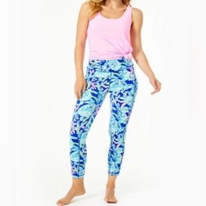 Lilly Pulitzer Luxletic Weekender Mid-rise Midi Leggings XXL. Turtle Villa